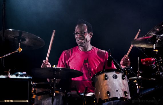 Claude Coleman the drummer of Ween performing live at Stubbs in Austin