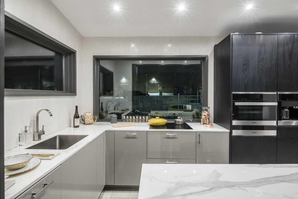 an interior photo of the Neolith Tiny House kitchen