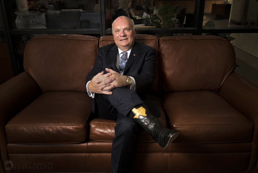 a corporate portrait of Victor Pierson, CEO Moody Bank 