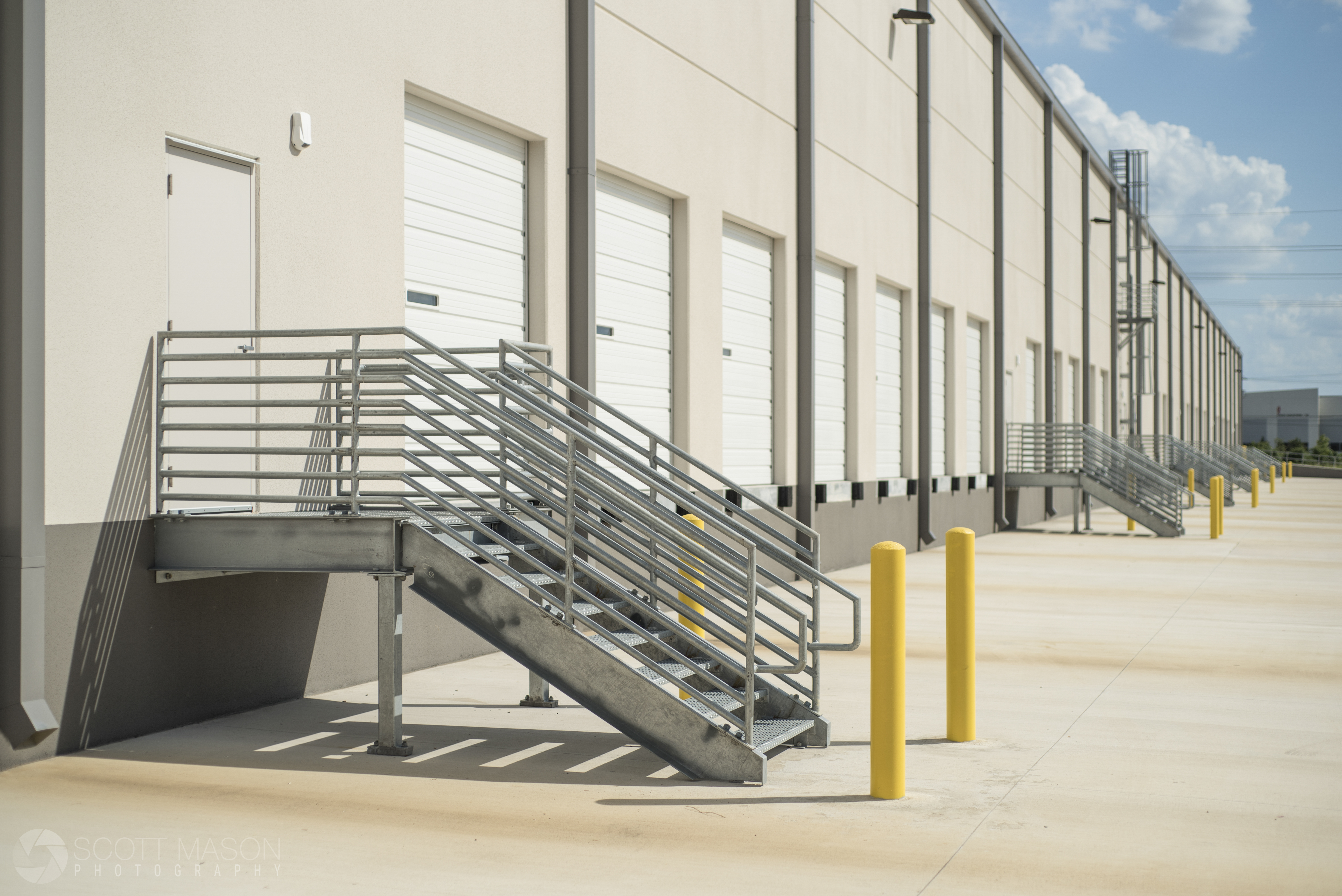 a close-up photo of a loading dock at an industrial building