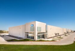 exterior corner of Springbrook industrial building in Pflugerville, Texas