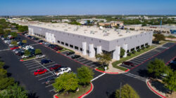 an aerial photograph of an industrial building in Austin
