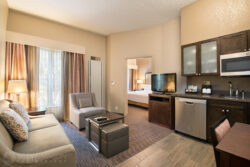 interior photo of the Homewood Suites Austin double suite