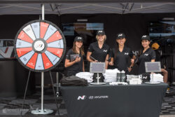 Promotional booth at the COTA austin track