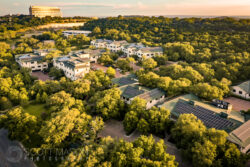 a drone photograph of a medical complex in Austin